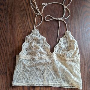 The Great Eros Made In Italy Chic Lace Cream Bralette Delicate Cream M Sexy